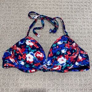 Floral bikini top